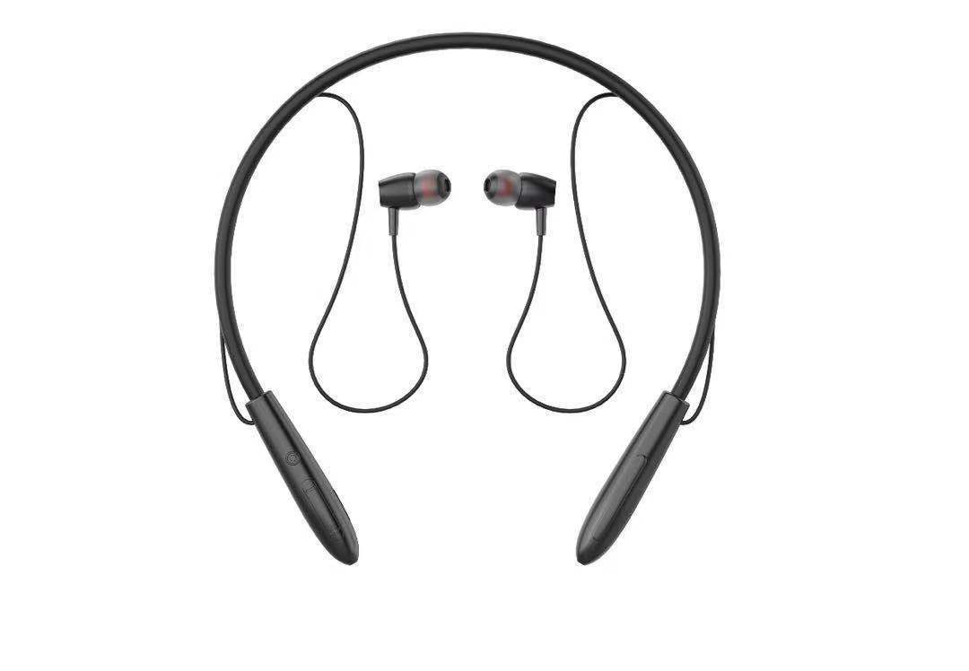 Magnetic Sports Bluetooth Headset - Abs + Silicone, Black | 5.0 Bluetooth, Sweat-proof, Crystal Clear Audio, 3d Neck Design, Ultra-light, Comfortable Fit, Hands-free Calling