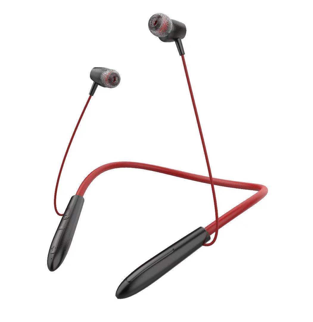 Magnetic Sports Bluetooth Headset - Abs + Silicone, Black | 5.0 Bluetooth, Sweat-proof, Crystal Clear Audio, 3d Neck Design, Ultra-light, Comfortable Fit, Hands-free Calling