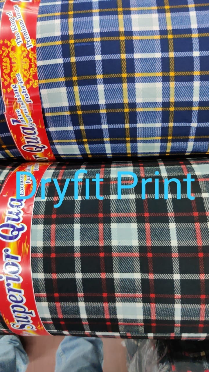 Polyester Dryfit Printed Fabric - 220 Gsm, 60 Inches Width | Exceptionally Soft, Quick Dry, Stretchable, Suitable For Activewear And Travel Bags