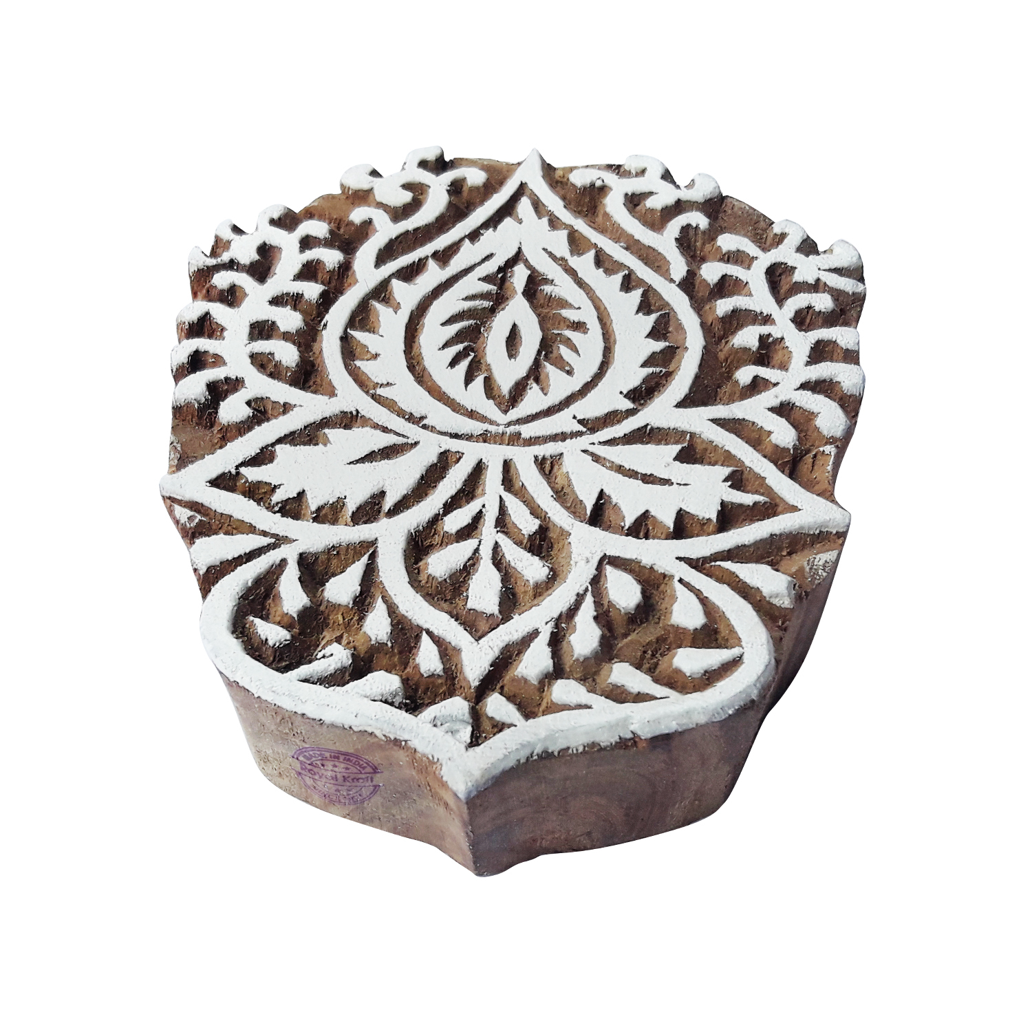 Large Floral Wooden Block Printing Stamps Core Material: Wood