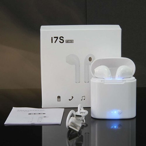 TWS I7s Twins Wireless Bluetooth Headset Earphone - ABS Material, 60mAh Battery, White | Multi Button Control, Dual Mode Bluetooth v4.1, 10m Range, 4h Call Time
