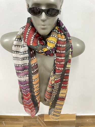 Cotton Scarf - 100x200 cm, Modal/Cotton Blend, Digital Printed, Lightweight for Summer Daily Wear, Long Length, Weighs 100 Grams
