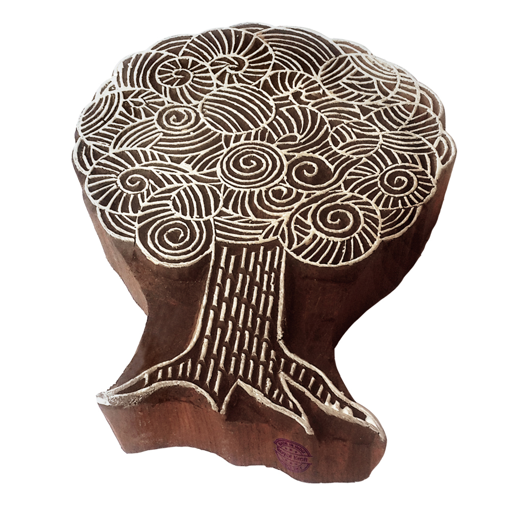 Large Tree Wooden Block Printing Stamps Core Material: Wood