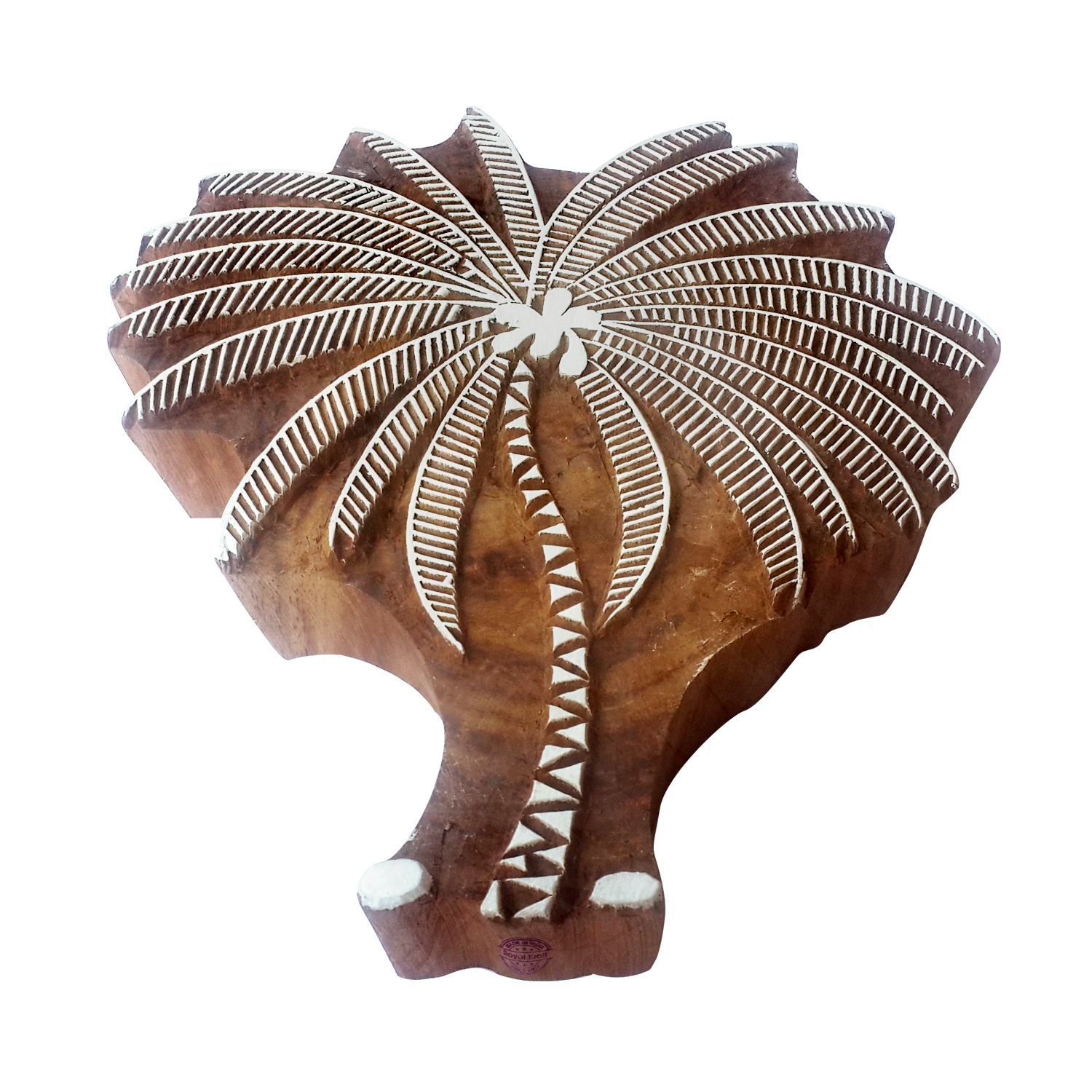 Wooden Block Printing Stamps - 6.5x5.5 Inches, Ideal For Fabric, Paper, Clay, Pottery And Wall Art