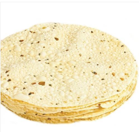 Pepper Papad - Black Pepper, 10 Cm Diameter , Round Shape, Brown Color, 100g Weight, 6 Months Shelf Life
