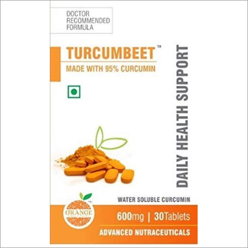Curcumin Tablets - 600 mg, 30 Tablets | 80% Curcumin Content, High Daily Support, Water Soluble, Improved Absorption, Doctor Recommended