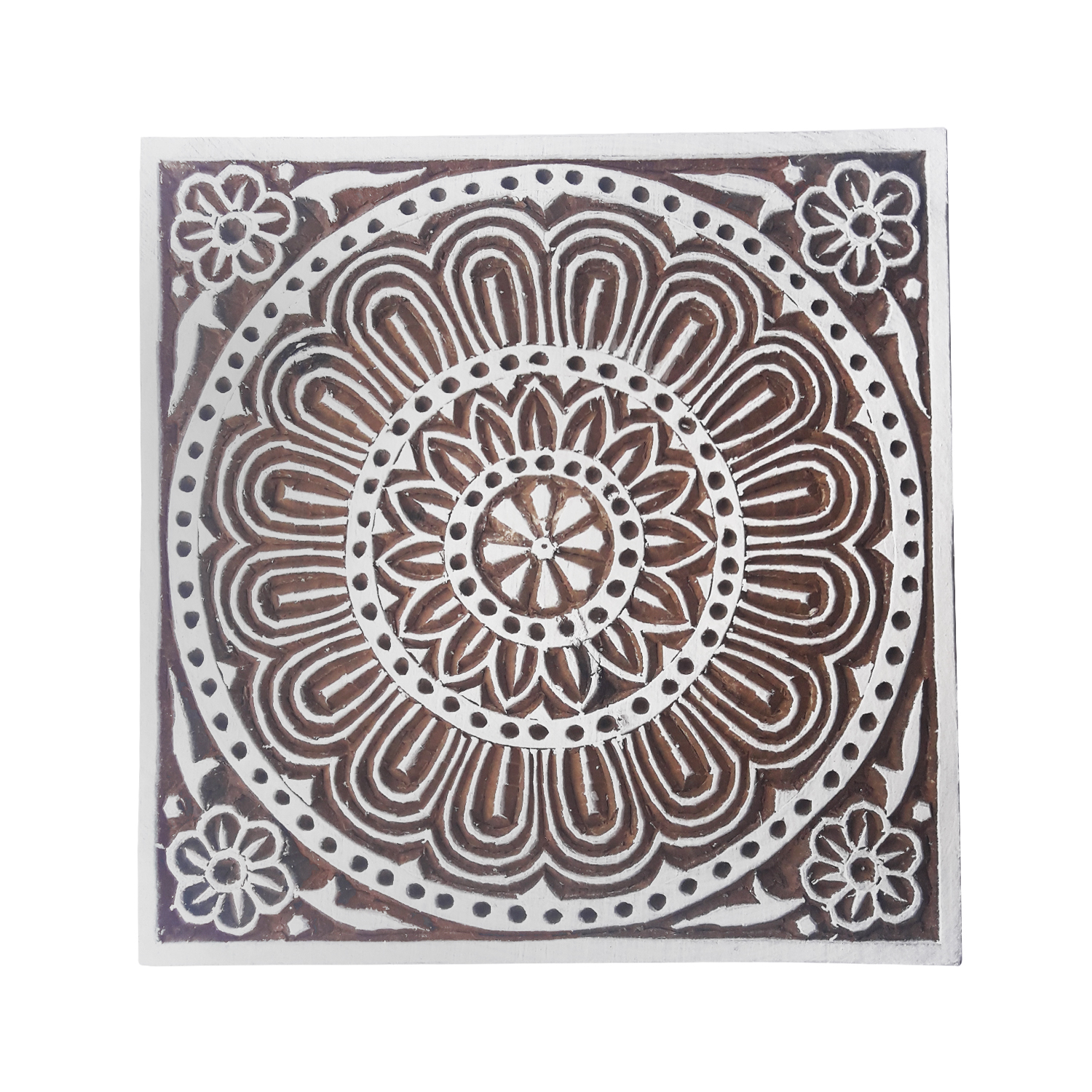 4 Inch Large Square   Wooden Block Printing Stamps Core Material: Wood