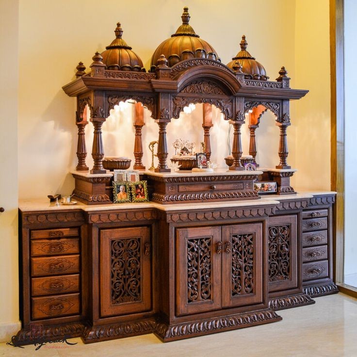Wooden Carved Temple No Assembly Required