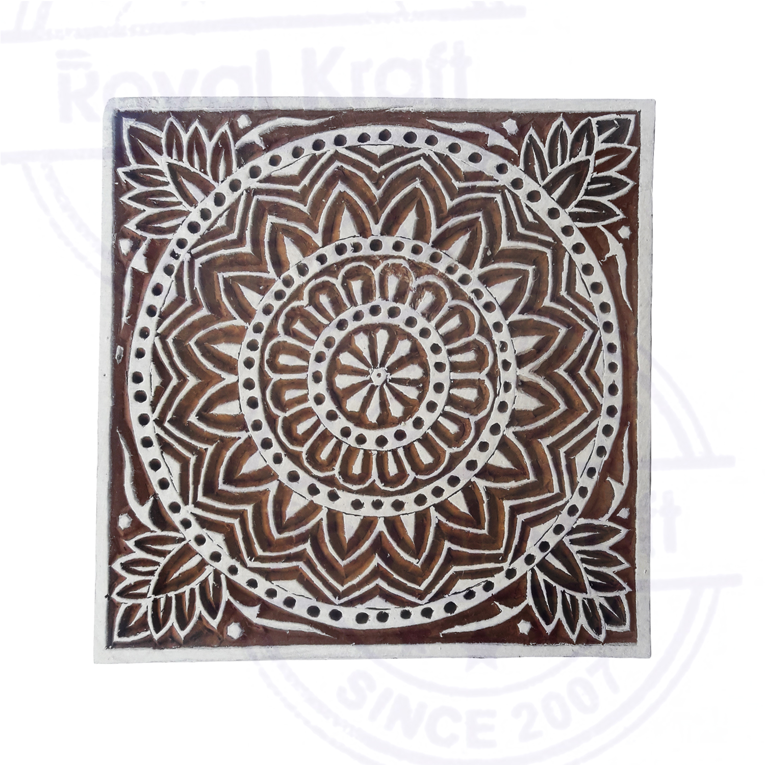5 Inch Large Square Wooden Block Printing Stamps Core Material: Wood