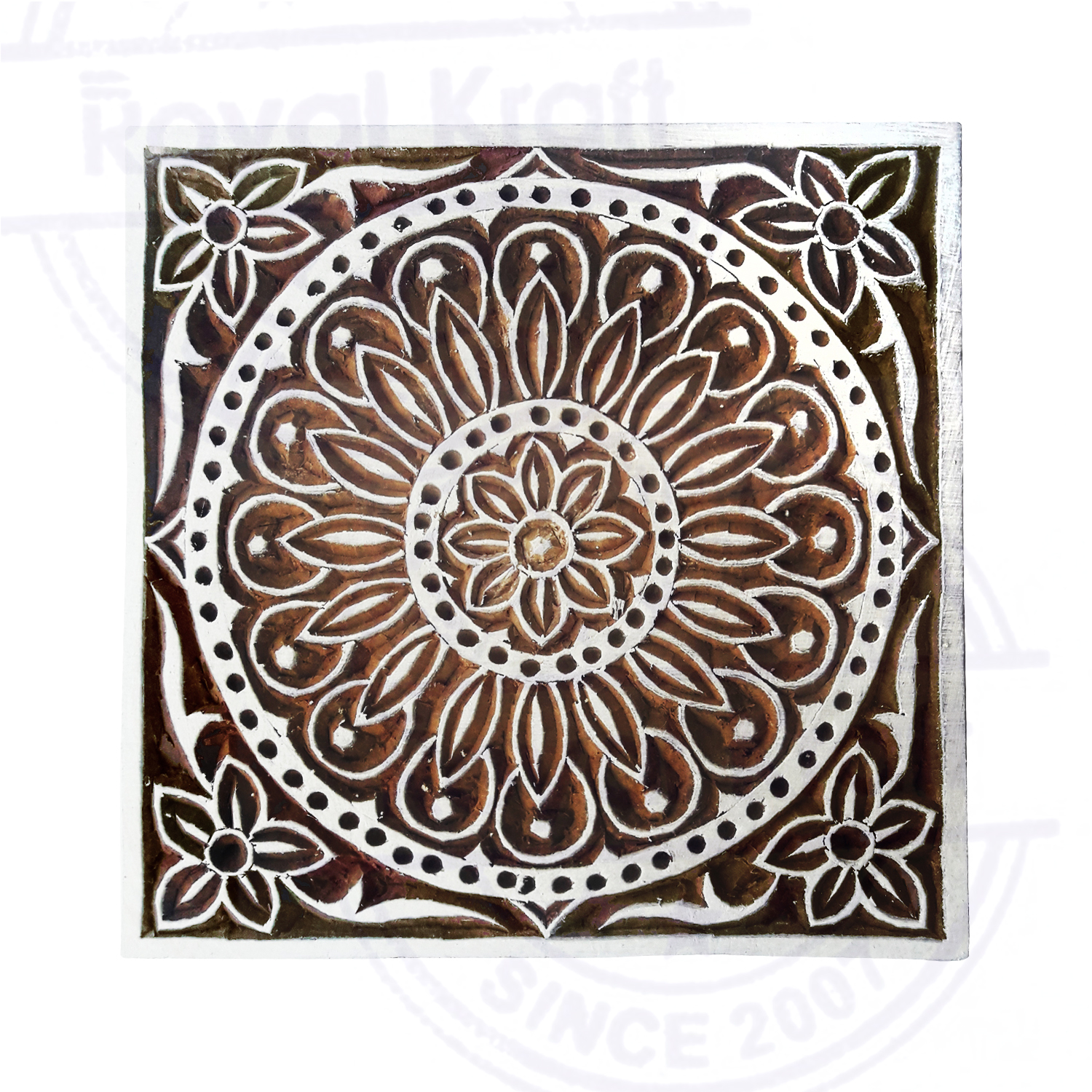5 Inch Large Square Wooden Block Printing Stamps Core Material: Wood