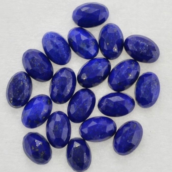 Lapis Lazuli Loose Gemstones - 3x5mm Rose Cut Oval | Aaa Quality, Natural Blue Stone, Excellent Cut