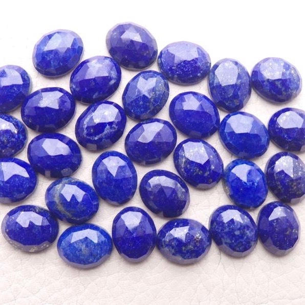 Lapis Lazuli Loose Gemstones - 3x5mm Rose Cut Oval | Aaa Quality, Natural Blue Stone, Excellent Cut