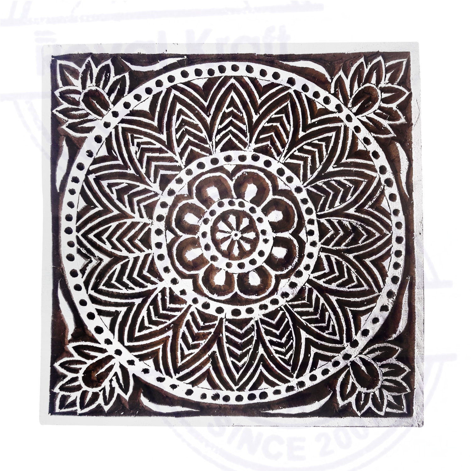 6 Inch Large Square Wooden Block Printing Stamps Core Material: Wood