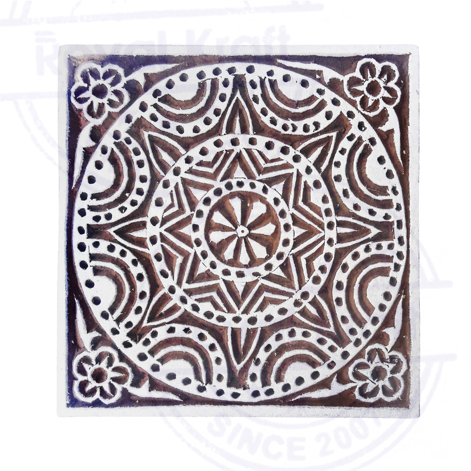 6 Inch Large Square Wooden Block Printing Stamps Core Material: Wood