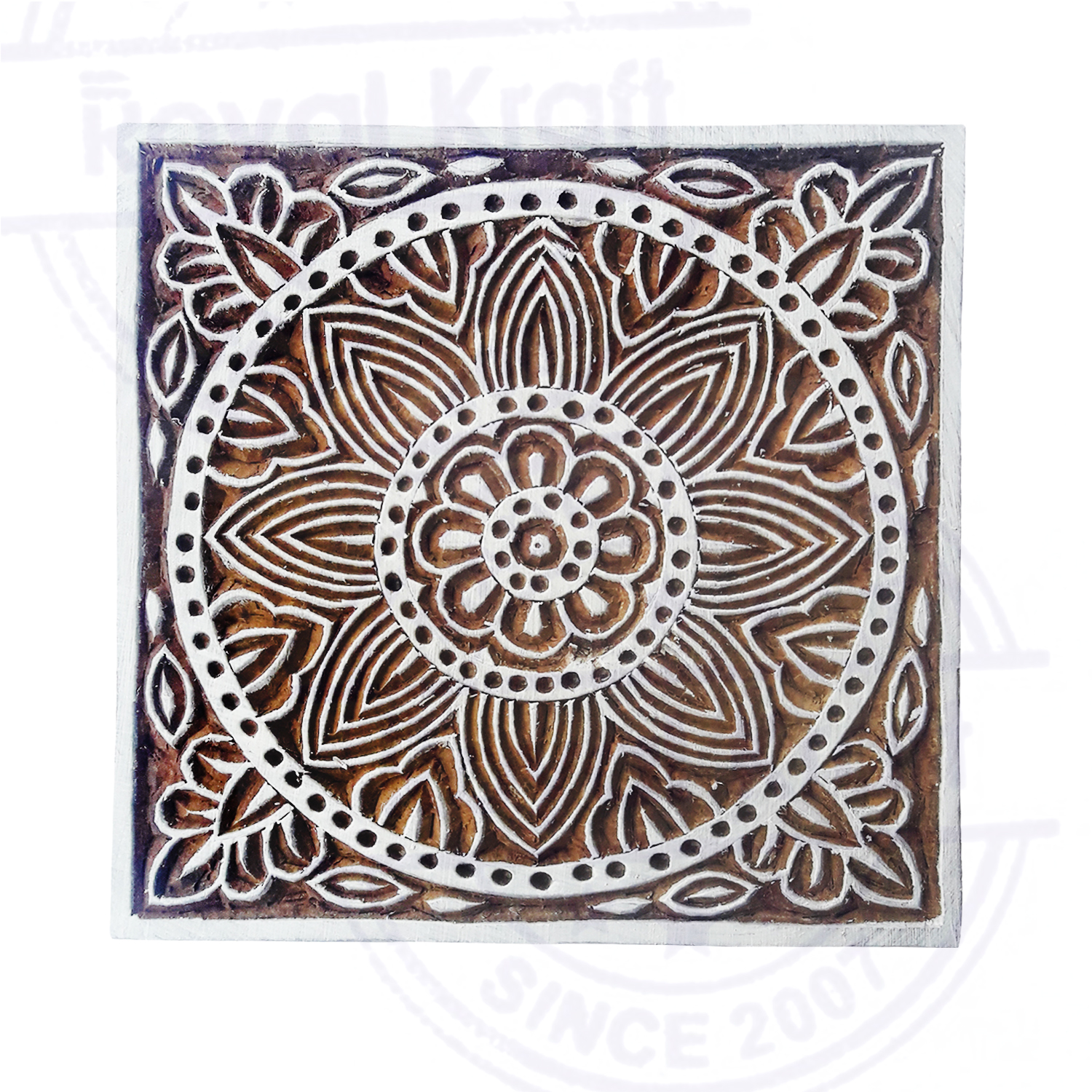 6 Inch Large Square Wooden Block Printing Stamps Core Material: Wood