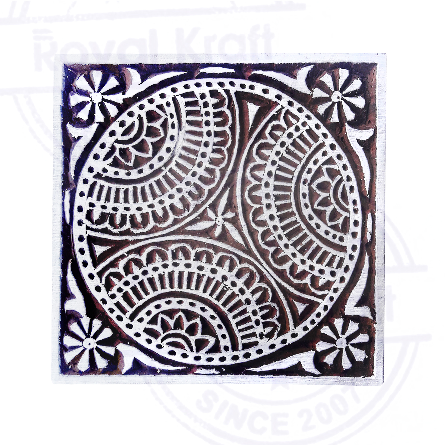 6 Inch Large Square Wooden Block Printing Stamps Core Material: Wood