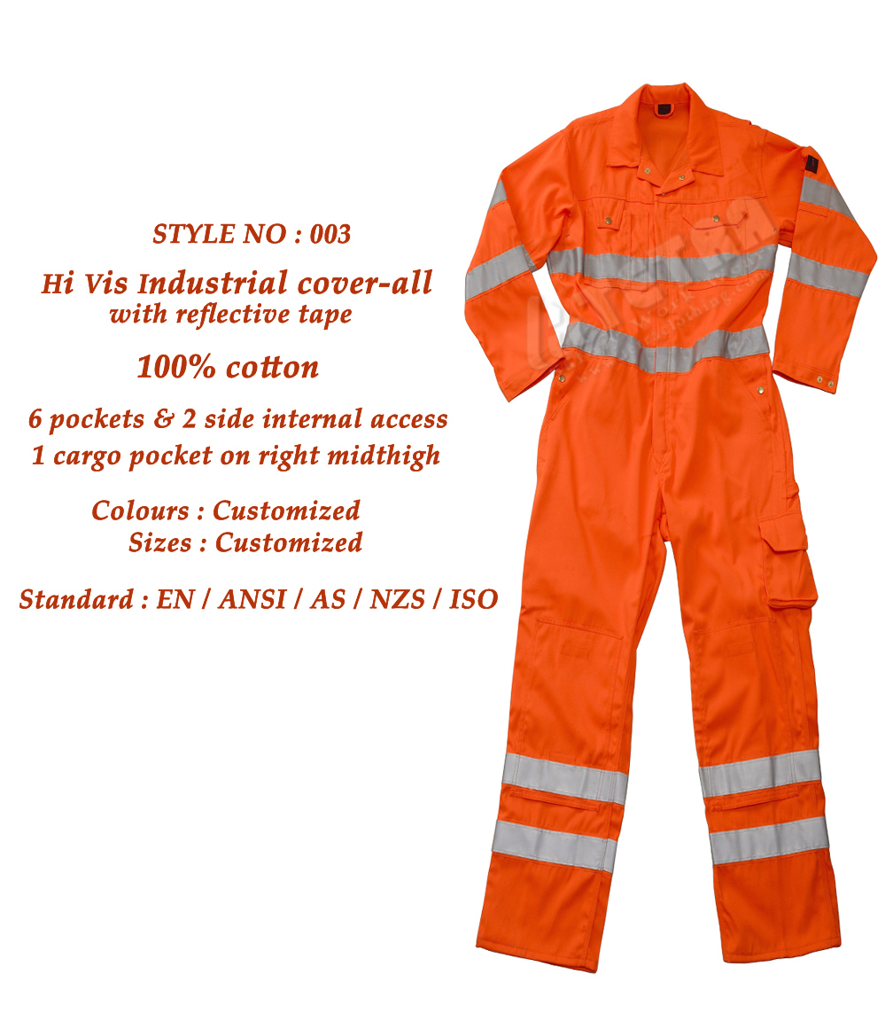 Cotton Coverall - 100% Cotton & Polycotton, Customized Fit With Anti-wrinkle & Breathable Features