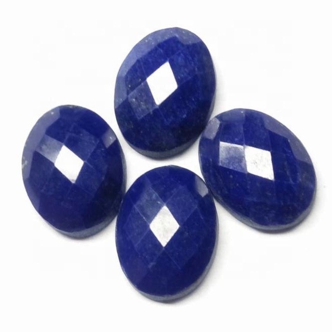 9x11mm Lapis Lazuli Rose Cut Oval Loose Gemstones