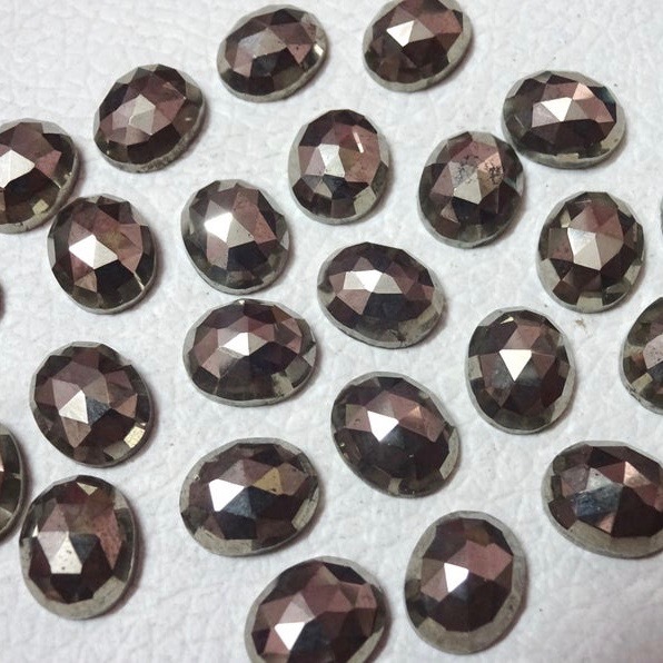 4x5mm Pyrite Rose Cut Oval Loose Gemstones Grade: Aaa