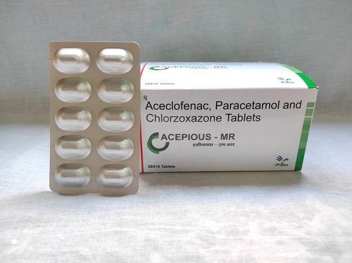 Aceclofenac ,Paracetamol ,Chlorzoxazone Tablets