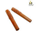 Brown Mud Carved Chillum Pipe