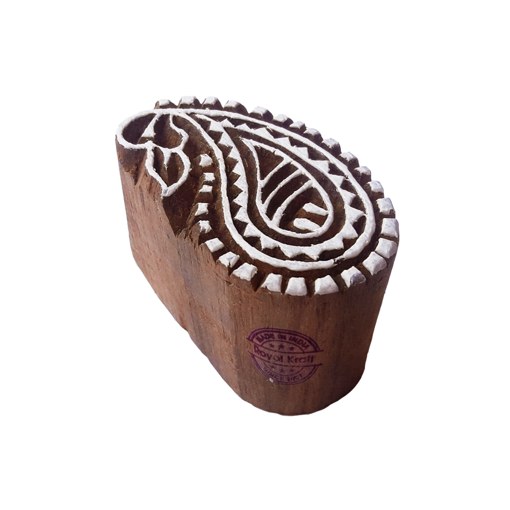 Small Paisley Wooden Block Printing Stamps Core Material: Wood