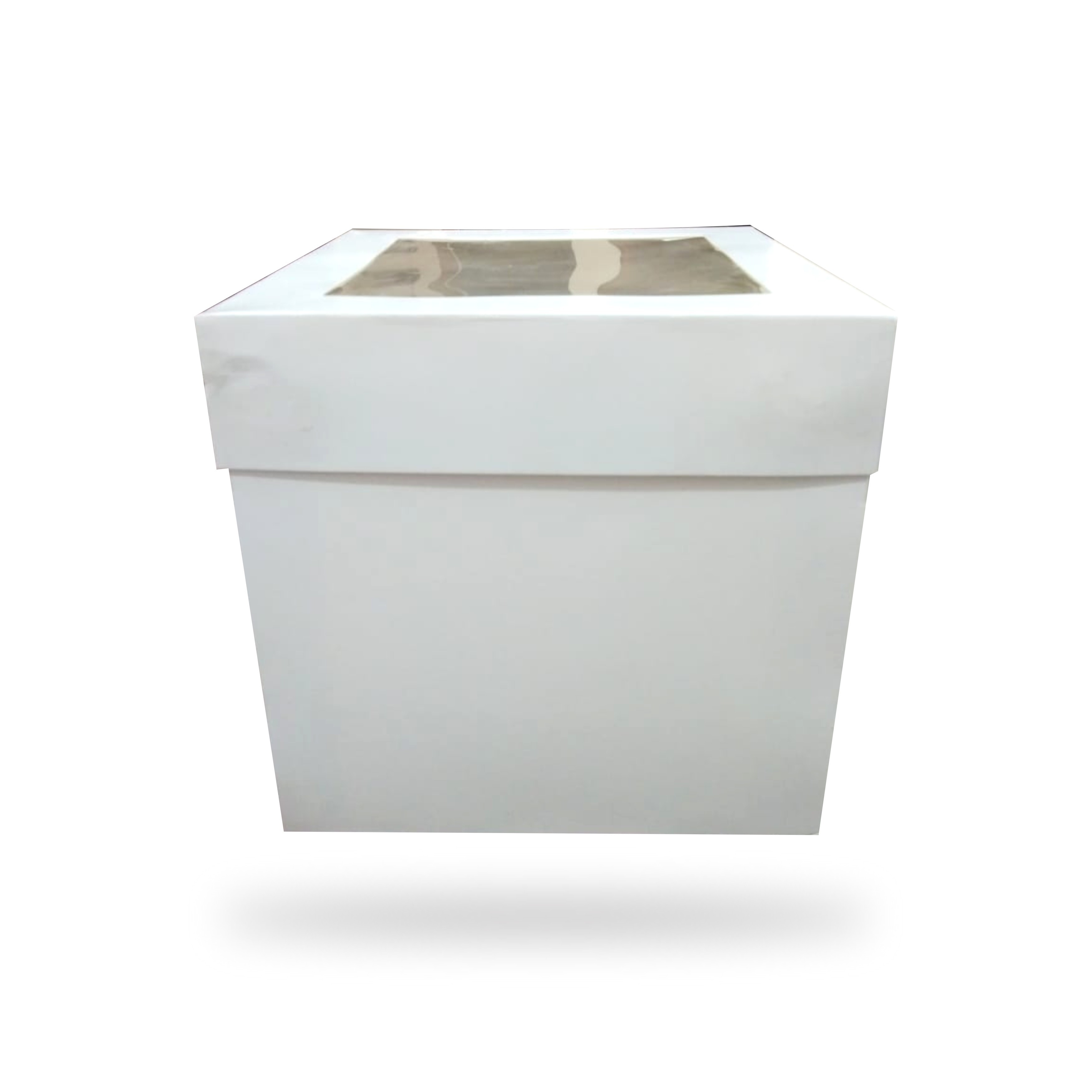 Tall Cake Box - Plastic Material, Sizes 8x8x8 To 14x14x12 Inches, White Color - Rectangular Shape, Matte Lamination Finishing For Food Packaging