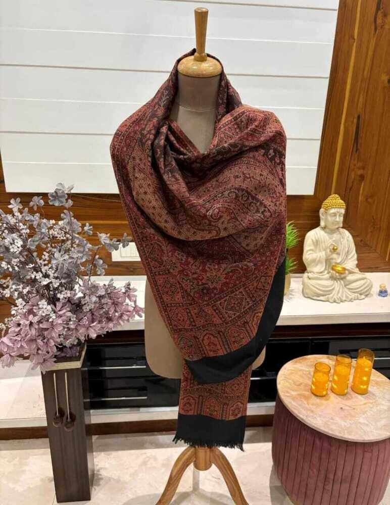 Poly Wool Acrylic Shawls - Color: Multicolor