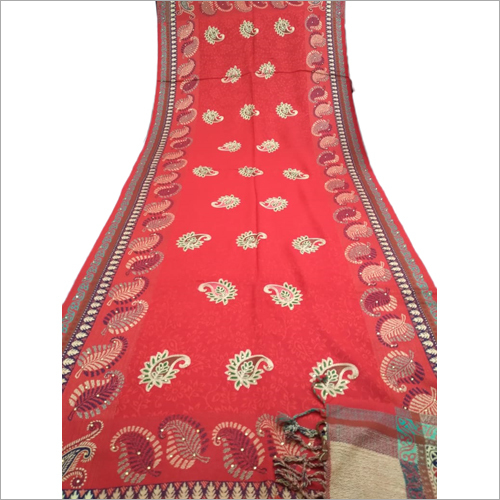 Designer Embroidery Shawl - Natural Fabric, Standard Size | Intricate Embroidered Patterns, Aesthetic & Classy Design for Daily Wear