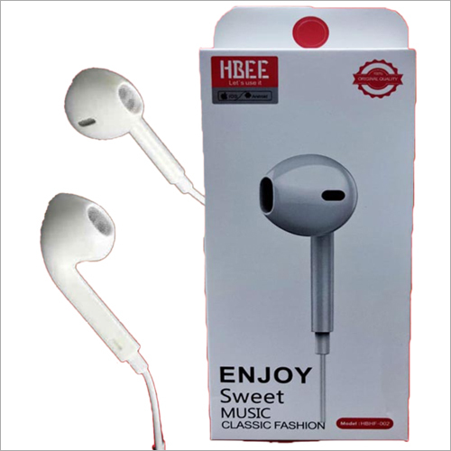 White Wired Earphone Body Material: Abs