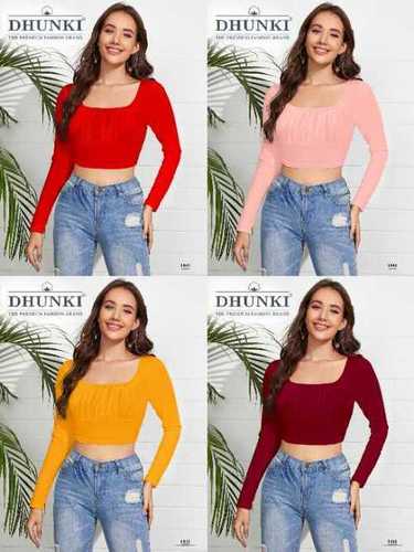 Partywear Fancy Dhunki Ladies Designer Tops