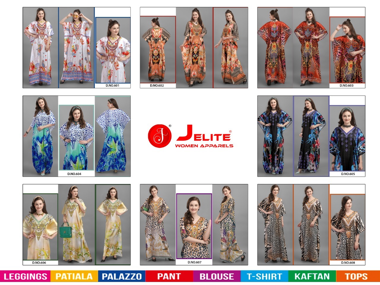 Multi Color Jelite Kaftan E Nazakat Smooth Satin With Stone Work Kaftan Catalog