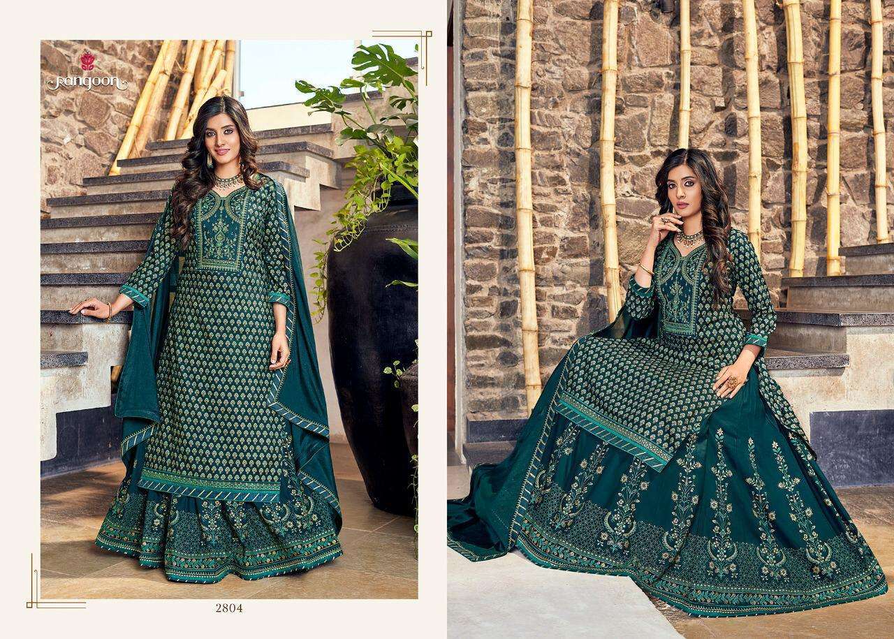 Multi Color Rangoon Natraj Vol 3 Rayon Print With Embroidery Work Readymade Suit Catalog