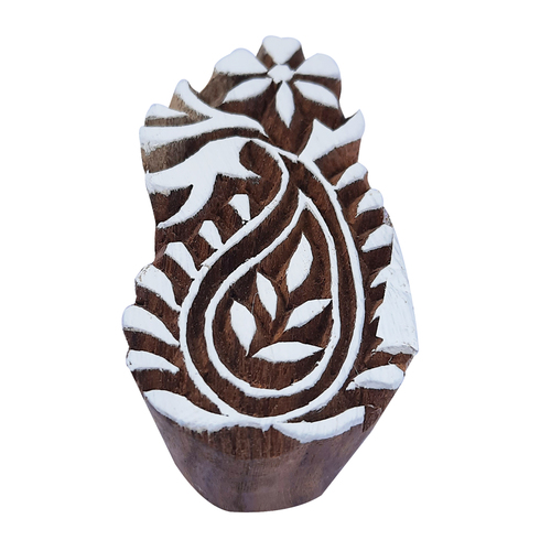 पैस्ले वुडन ब्लॉक प्रिंटिंग स्टैम्प कोर सामग्री: लकड़ी