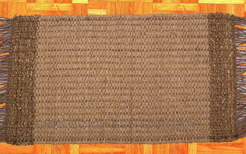 Handmade Natural Hemp Rugs For Home Floor Decoration Back Material: Woven Back