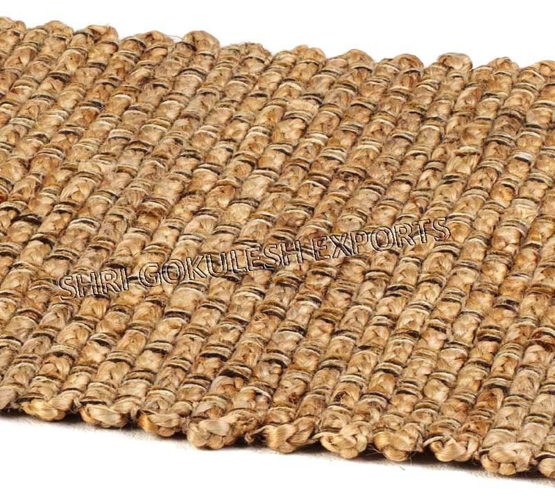 Handmade Designer Hemp Jute Rugs Floor Decorative Carpets Back Material: Woven Back
