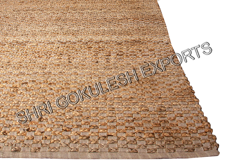 Handmade Designer Hemp Jute Rugs Floor Decorative Carpets Back Material: Woven Back