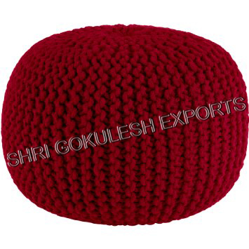 Handmade Knitted Poufs Application: Indoor Outdoor