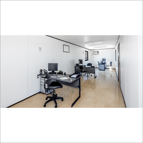 White Ms Portable Site Office Cabin
