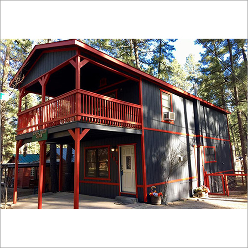 Red Modern Duplex Cabin