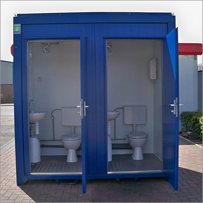 Blue Prefabricated Portable Toilet And Ablution
