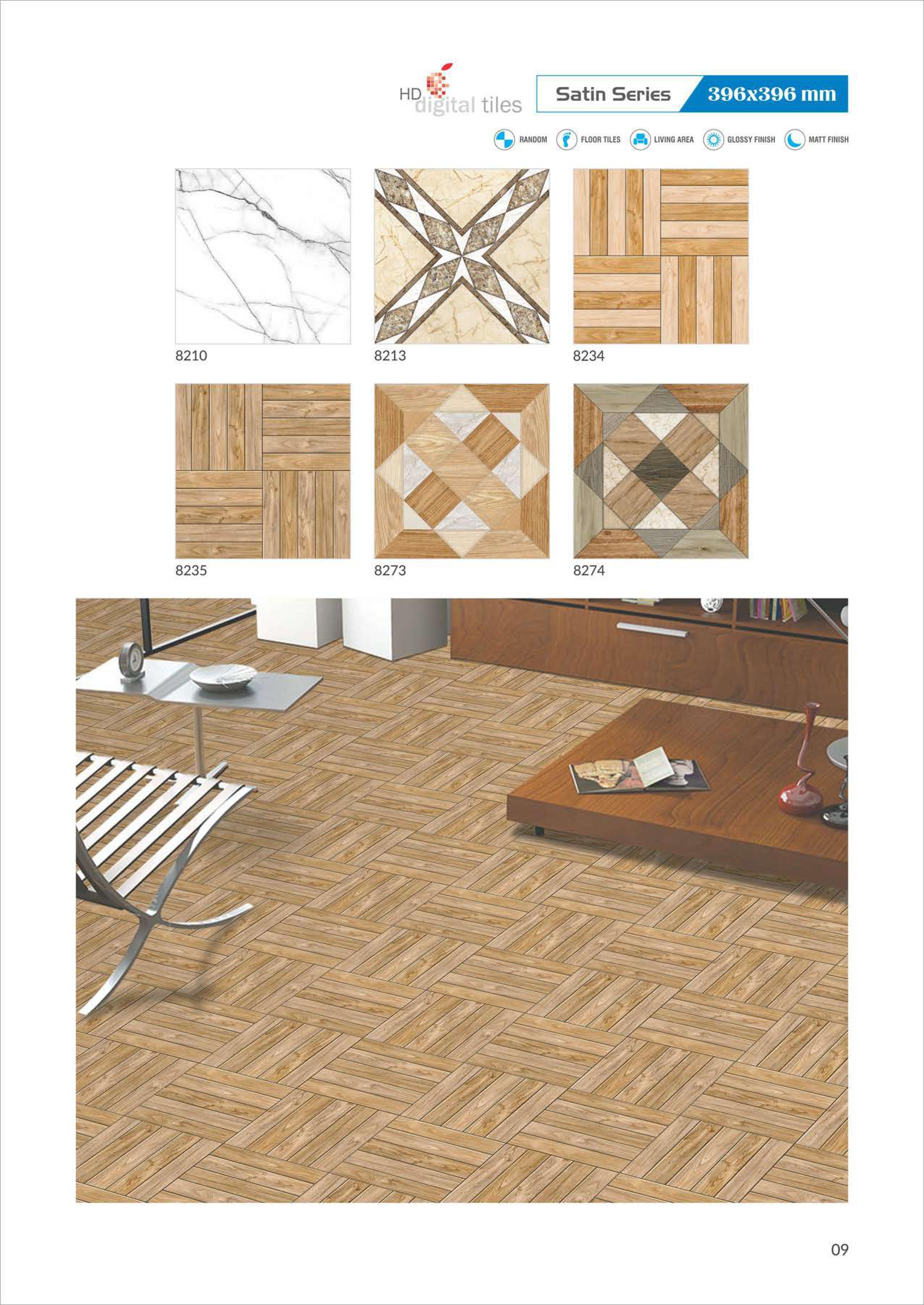 Digital Color Ceramic Tiles - 400x400 Mm, Glazed Super Glossy Finish | Premium Grade With Customization And Easy Cleaning Features