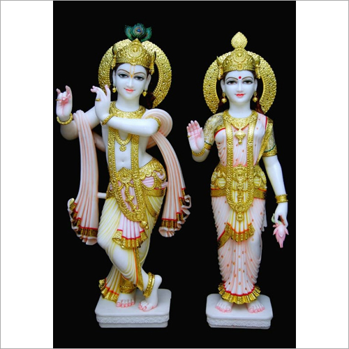 Eco-Friendly Marble Radha Krishna Statue