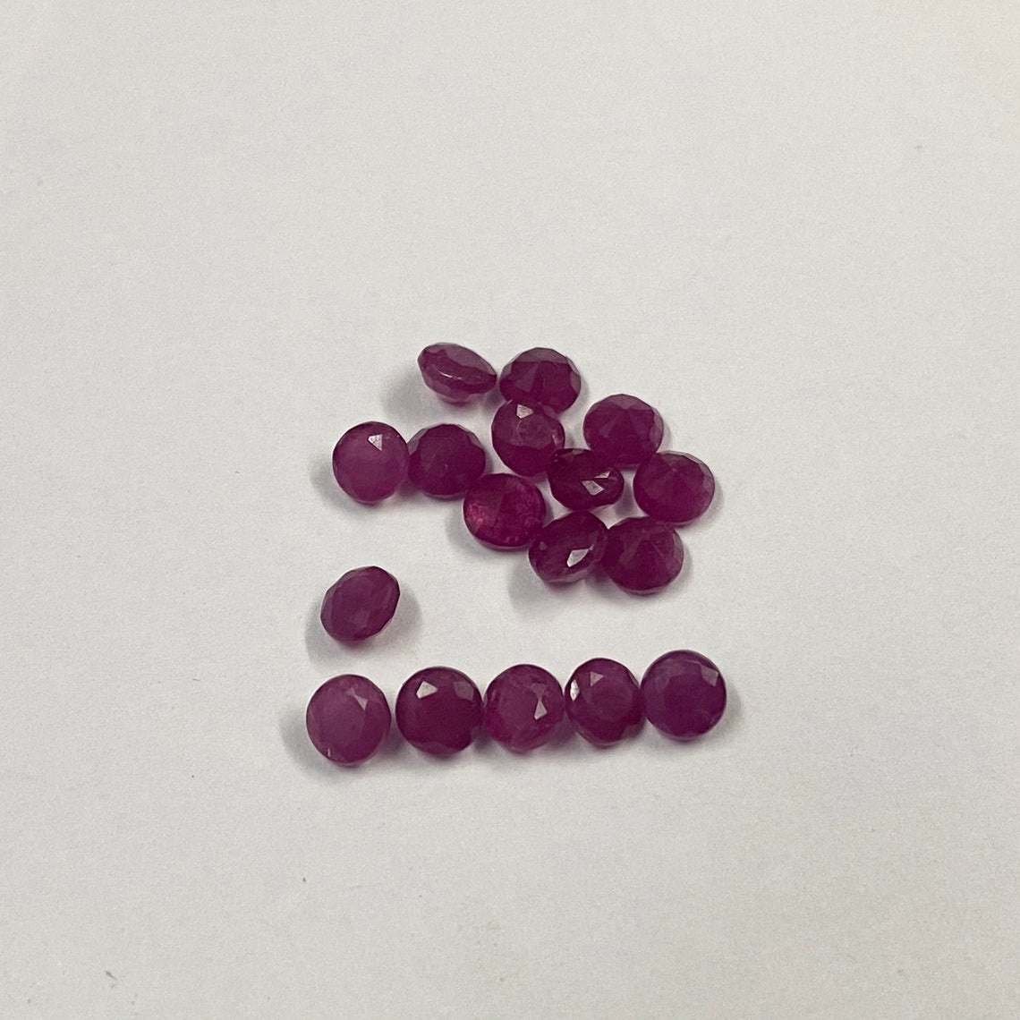 4mm Ruby Faceted Round Loose Gemstones Grade: Aaa
