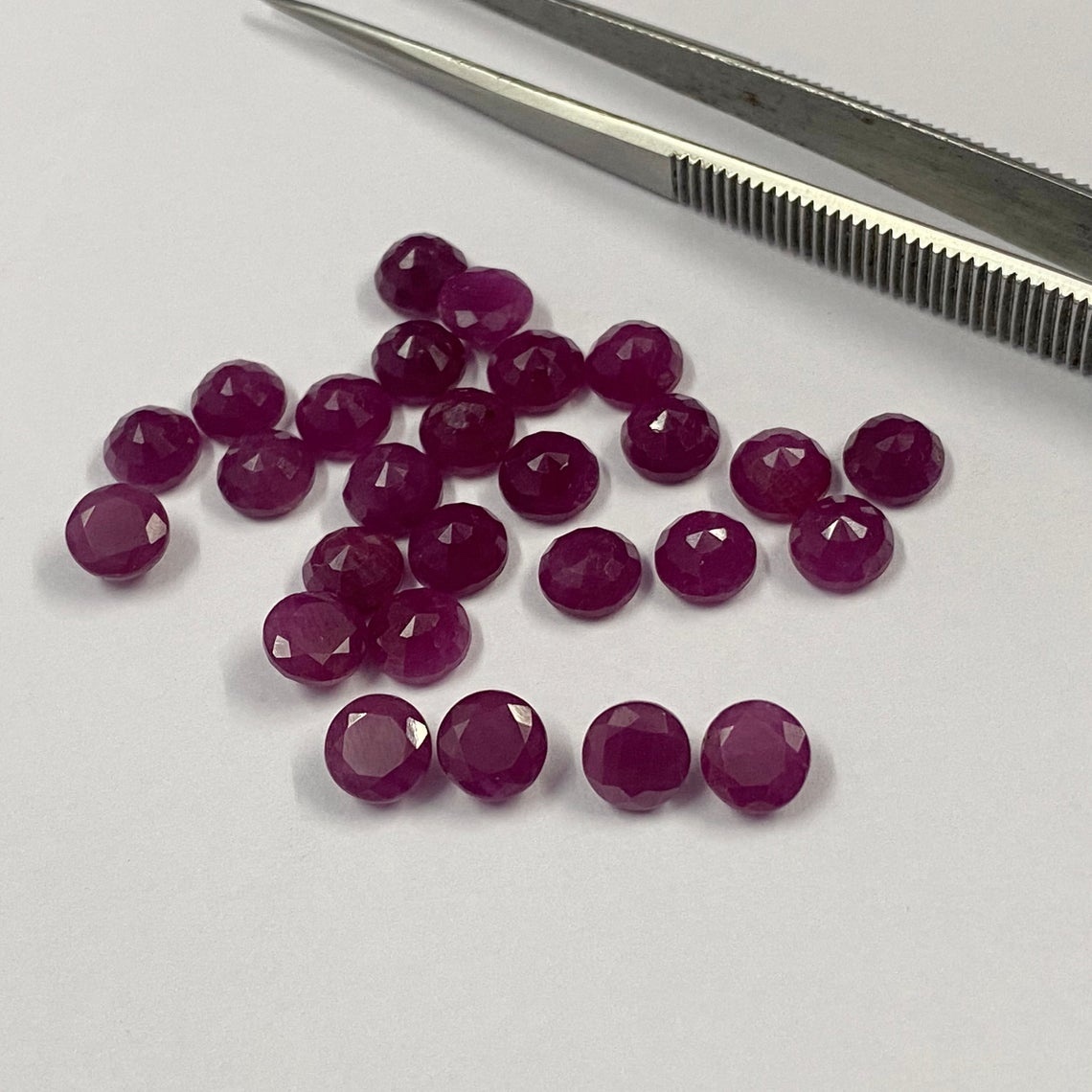 4.5mm Ruby Faceted Round Loose Gemstones Grade: Aaa