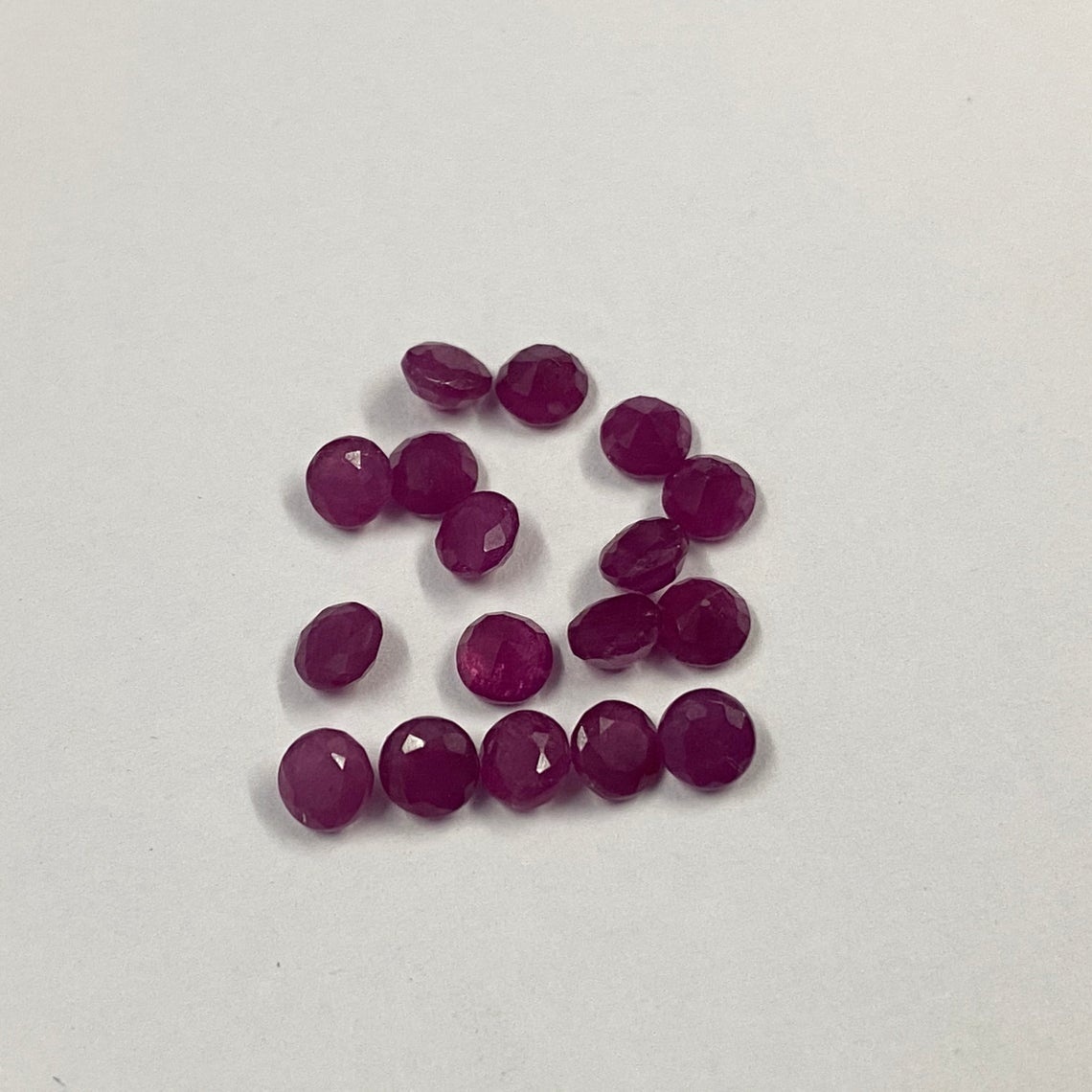 5mm Ruby Faceted Round Loose Gemstones Grade: Aaa