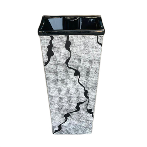 Square Pedestal Wash Basin - Graded Ceramic, Various Sizes Available | Durable, Contemporary Design, Long Lasting Sheen