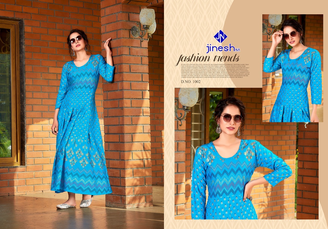 Dry Cleaning Aasma Vol-1 Rayon With Foil Print Kurtis