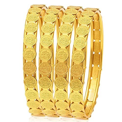 Yuktha Eternals Fashion ग्लैमरस लक्ष्मी कॉइन चूड़ियां महिलाओं के लिए