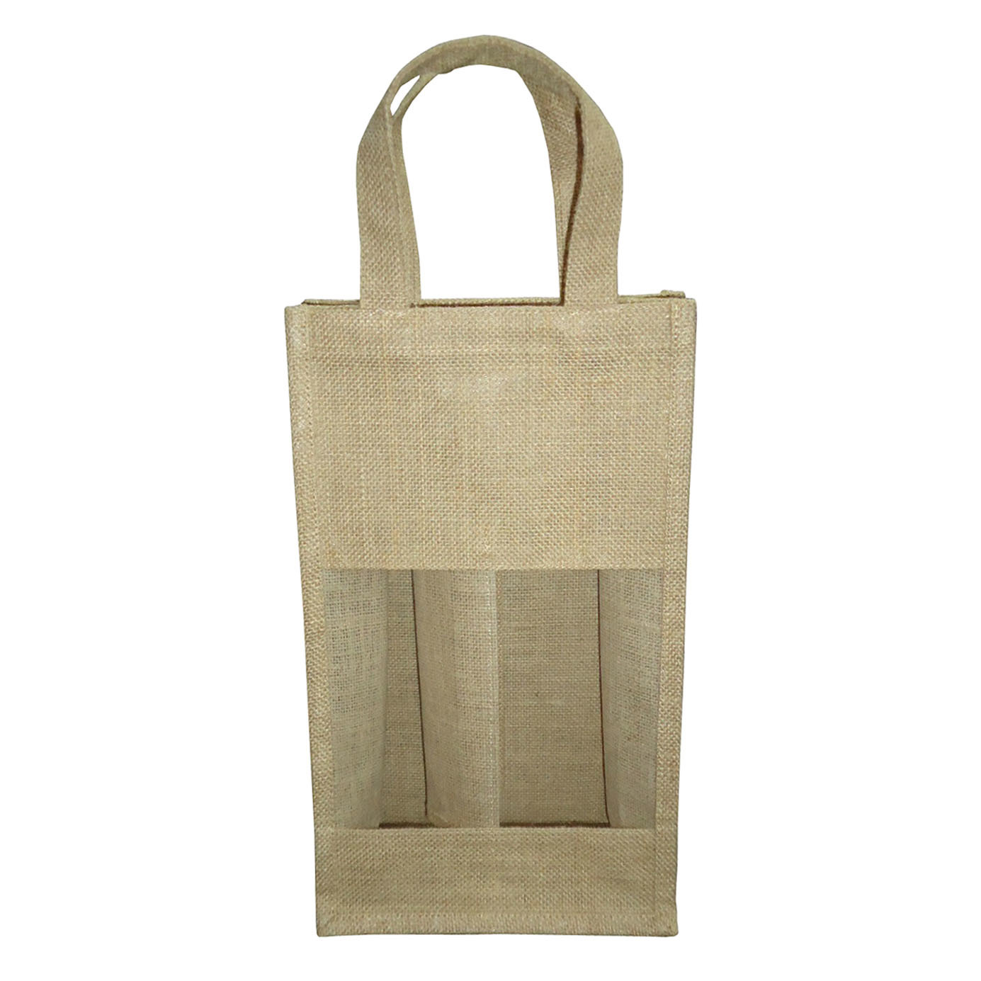 Natural Pp Laminated Two Bottle Jute Bag